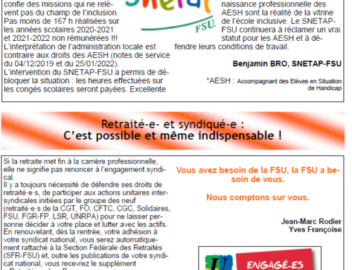 Journal FSU – juin 2022 – n°108