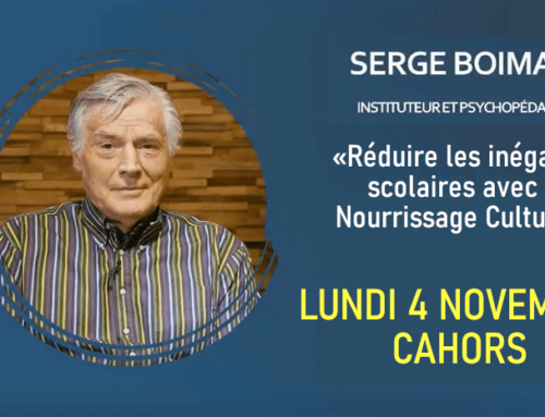 « Réduire les inégalités scolaires avec le Nourrissage Culturel » : revoir la conférence de S. Boimare