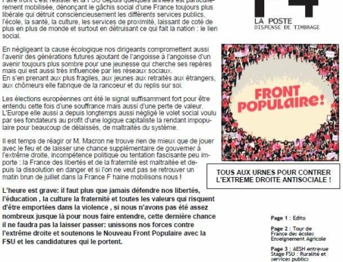 Journal FSU – juin 2024 – n° 116