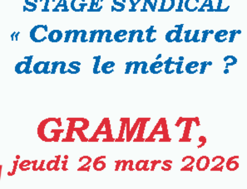 Stage : « Comment durer dans le métier ? » animé par Dominique CAU-BAREILLE